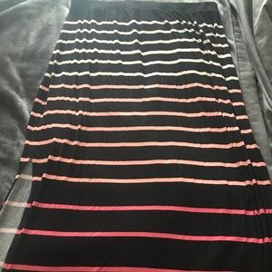 Striped Ombré Maxi Skirt